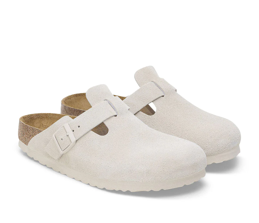 Birkenstock Boston Antique White Suede - Image 4