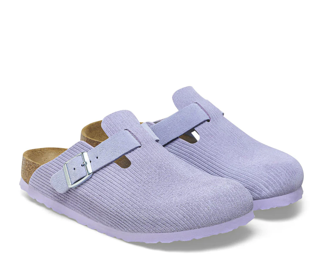 Birkenstock Boston Embossed Corduroy Suede Purple Fog - Image 3