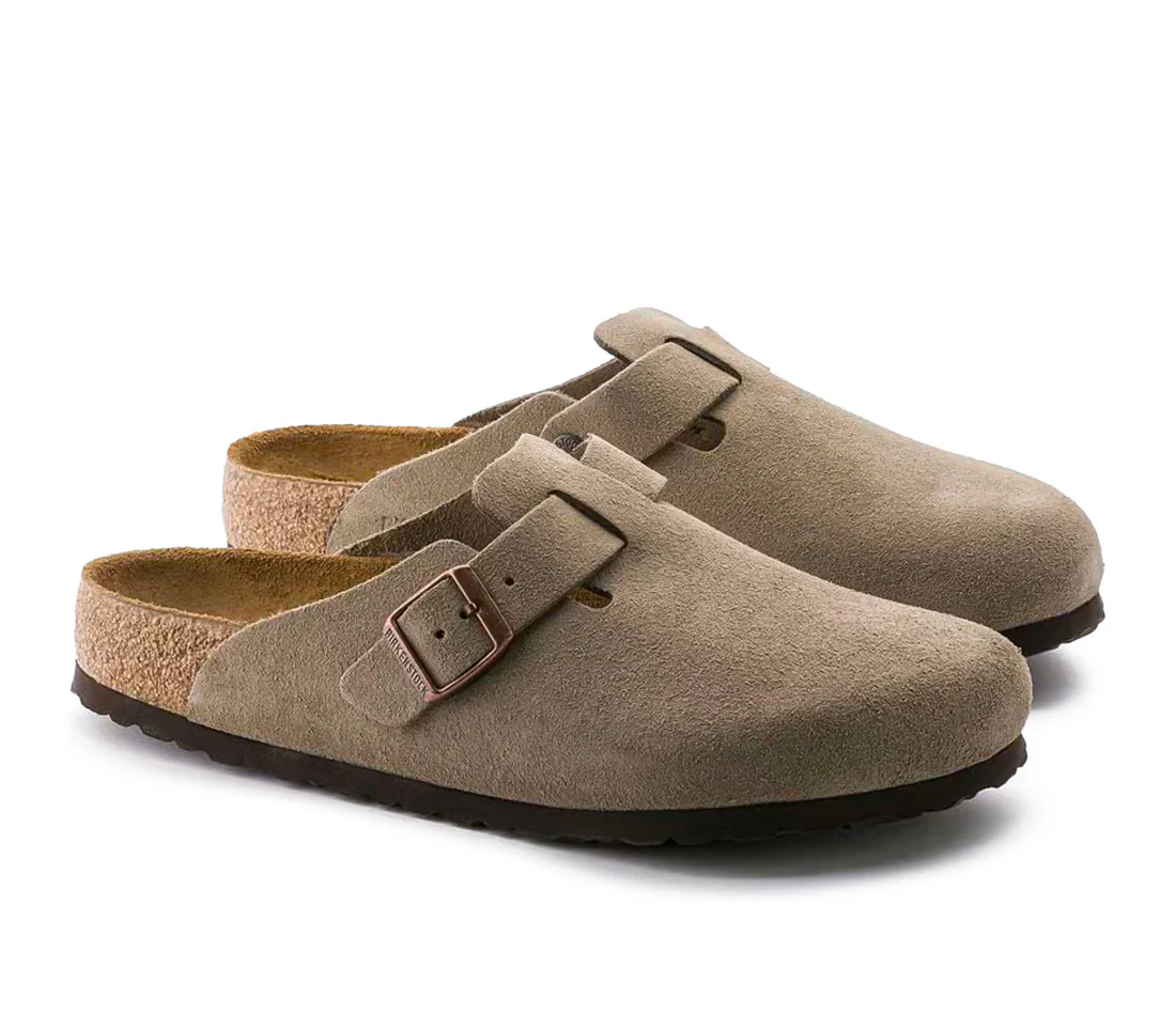Birkenstock Boston Soft Footbed Suede Taupe (Coupe Normale) - Image 3