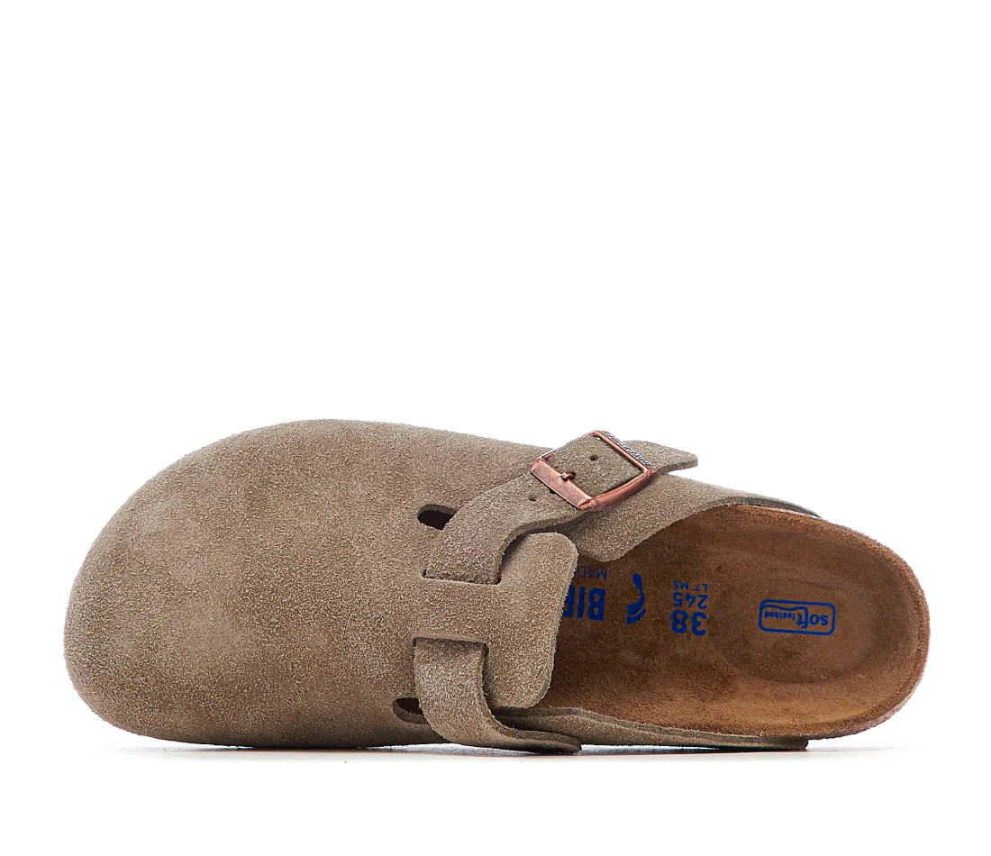 Birkenstock Boston Soft Footbed Suede Taupe (Coupe étroite) - Image 3