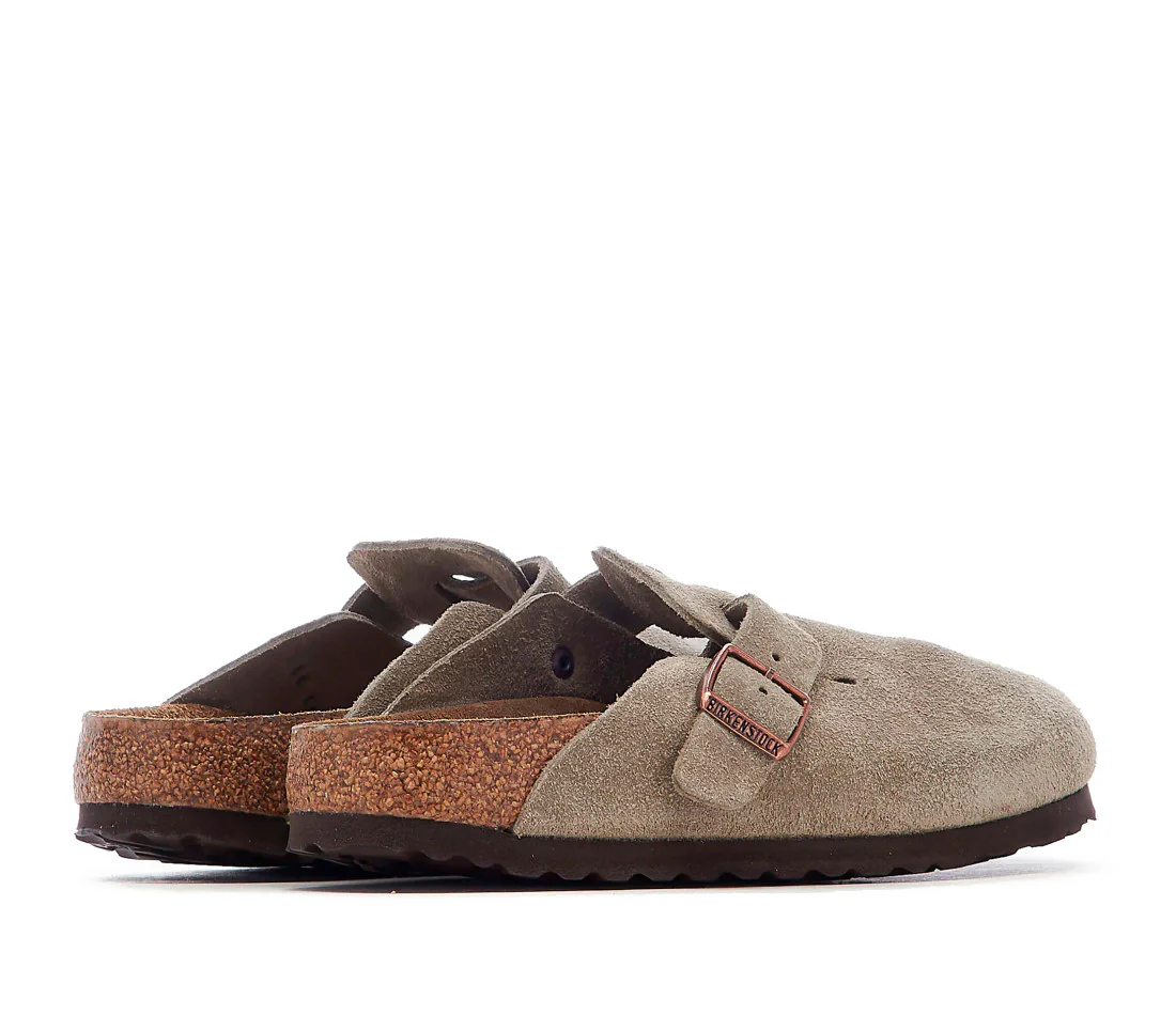 Birkenstock Boston Soft Footbed Suede Taupe (Coupe étroite) - Image 5