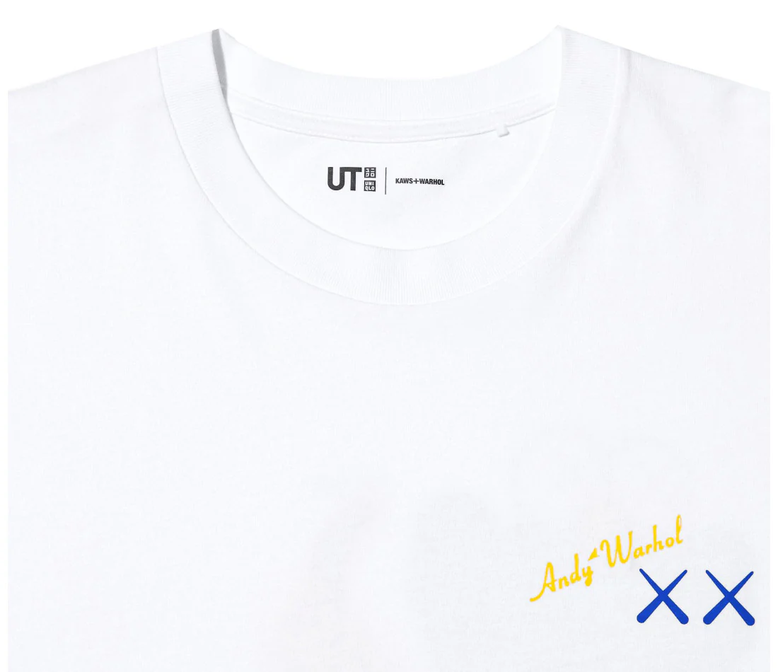 KAWS x Uniqlo Warhol UT Graphic T-shirt White Blue - Image 3