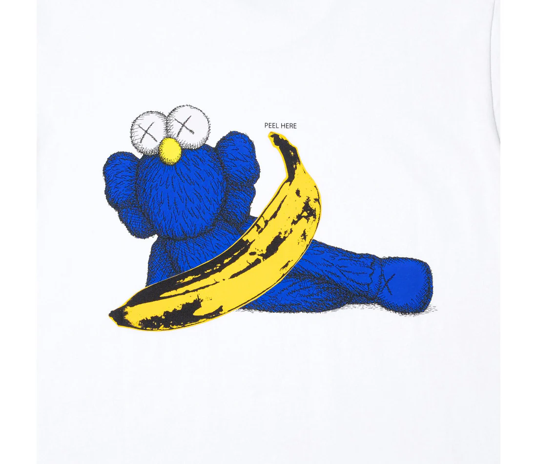 KAWS x Uniqlo Warhol UT Graphic T-shirt White Blue - Image 4