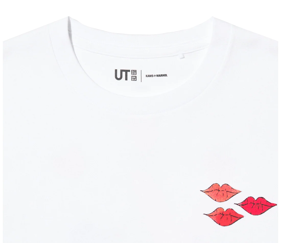 KAWS x Uniqlo Warhol UT Graphic T-shirt White Pink - Image 3