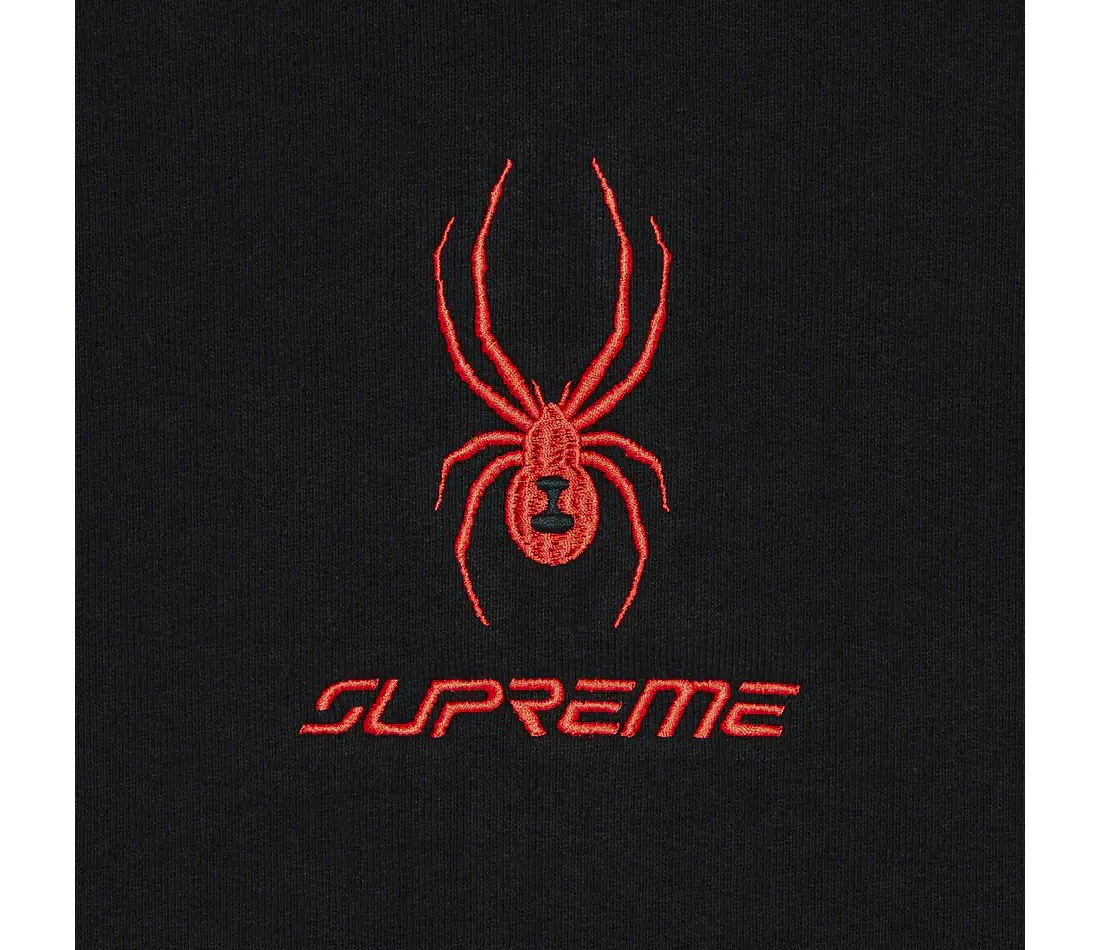 Supreme Spyder Zip Up Hooded Sweatshirt Black - Image 3