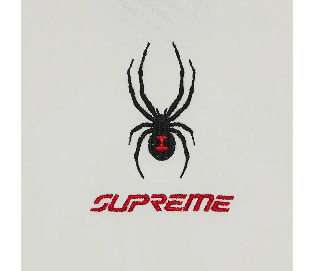Supreme Spyder Zip Up Hooded Sweatshirt White - Image 3